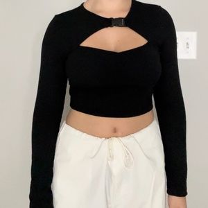 Utility Cropped Long Sleeve Shirt